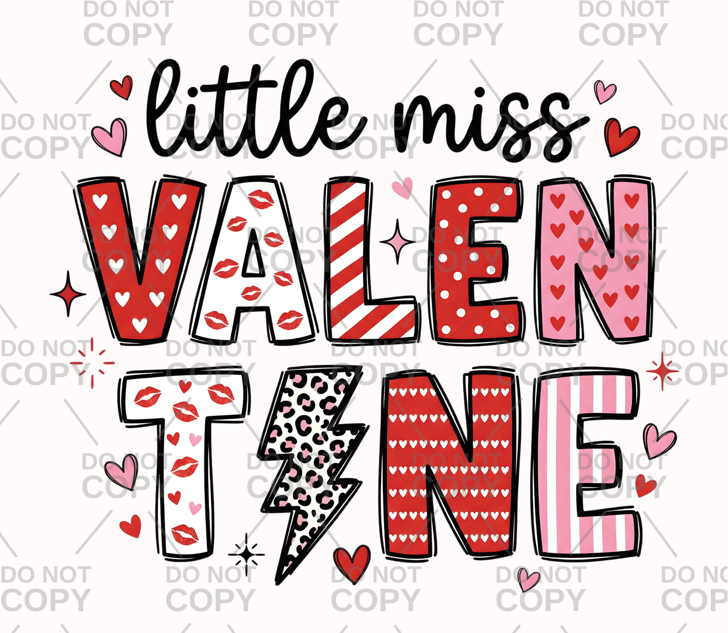 Little Miss Valentine DTF Transfer