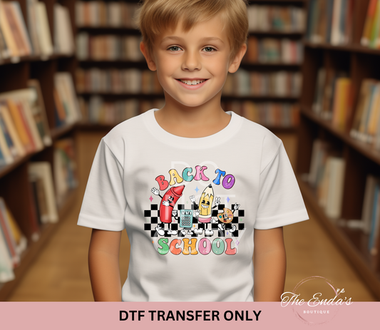 Checkered Back To School DTF Transfer