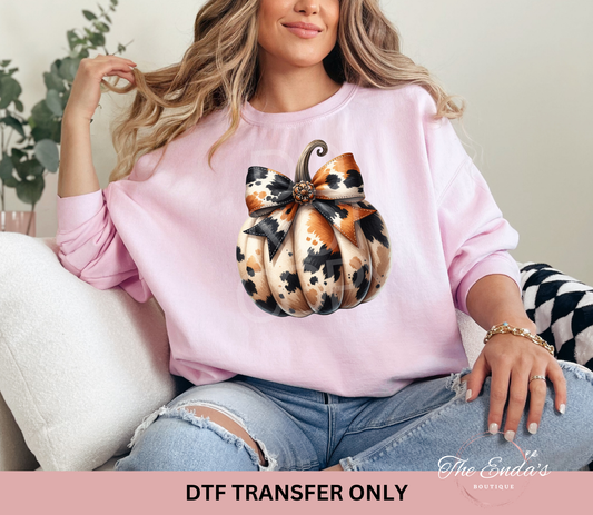 Cowhide Pumpkin DTF Transfer