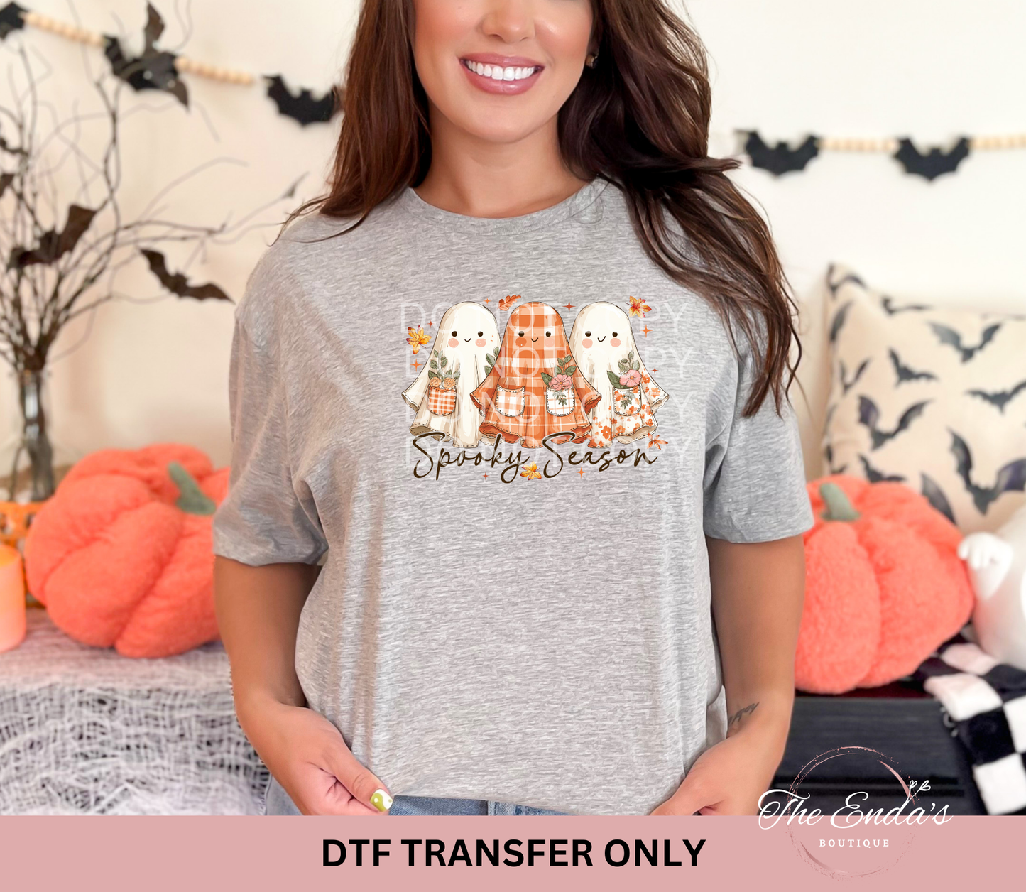 Spooky Season Fall Ghosts DTF Transfer