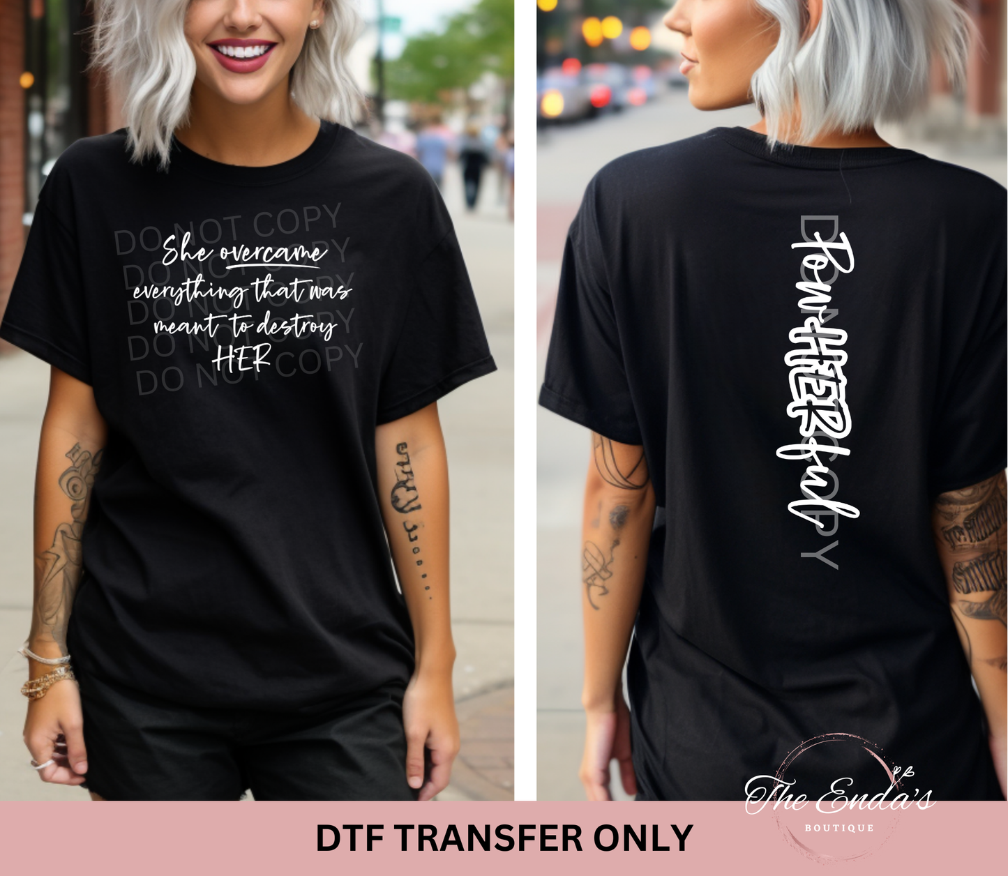 PowHERful (FRONT/BACK SET) DTF Transfer