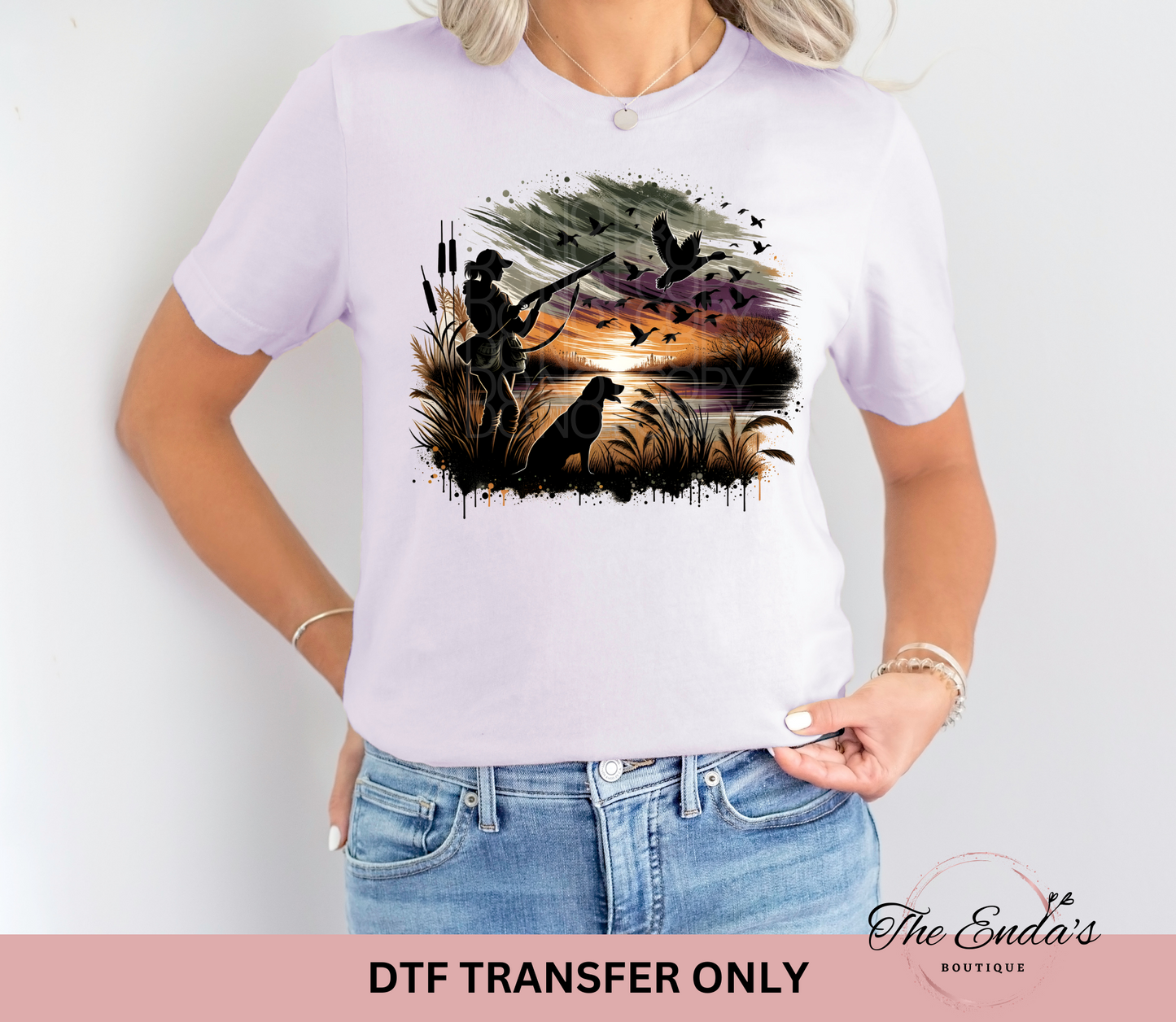 Woman Hunting DTF Transfer