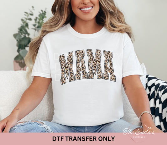 Retro Varsity Leopard Mama DTF Transfer