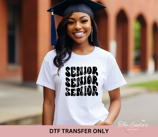 Wavy Stacked Senior DTF Transfer