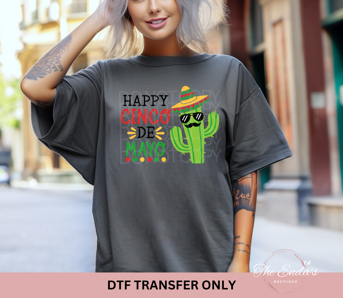 Happy Cinco De Mayo Cactus DTF Transfer