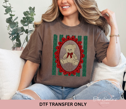 Christmas Vintage Bear DTF Transfer