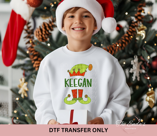 Personalized Elf DTF Transfer