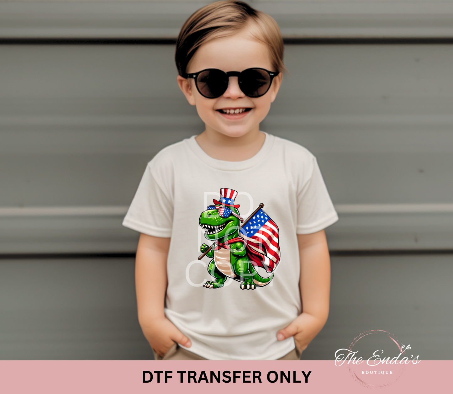 Patriotic Dino DTF Transfer