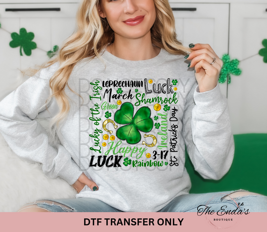 St. Patrick's Day Words DTF Transfer