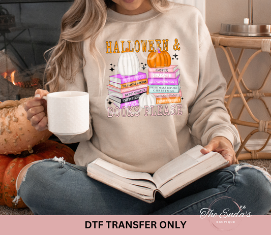 Halloween & Books Please DTF Transfer