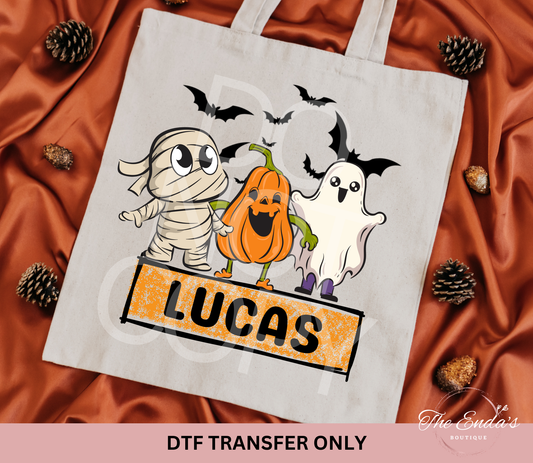 Personalized Mummy Pumpkin Ghost DTF Transfer