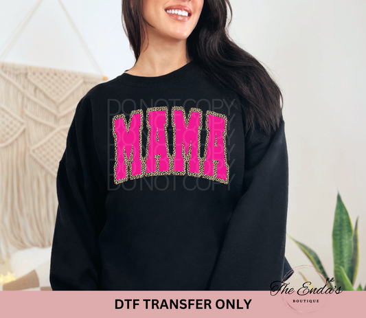 Pink Cheetah Mama DTF Transfer