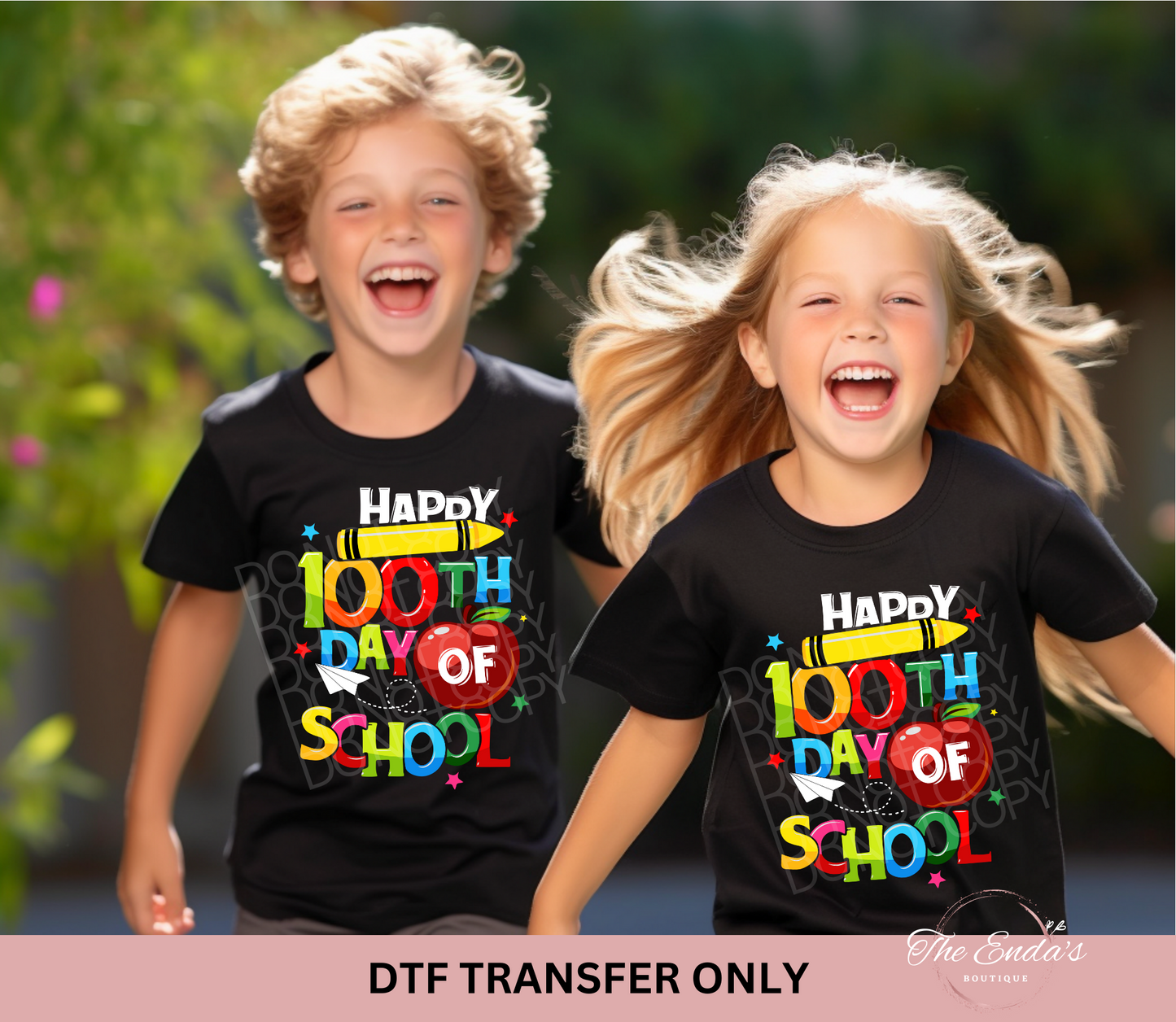 Happy 100th Day Of School DTF Transfer