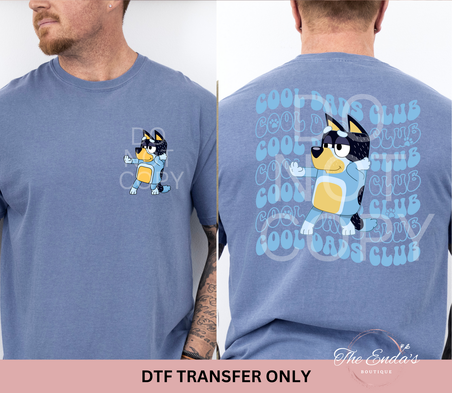 Cool Dads Club (FRONT/BACK SET) DTF Transfer