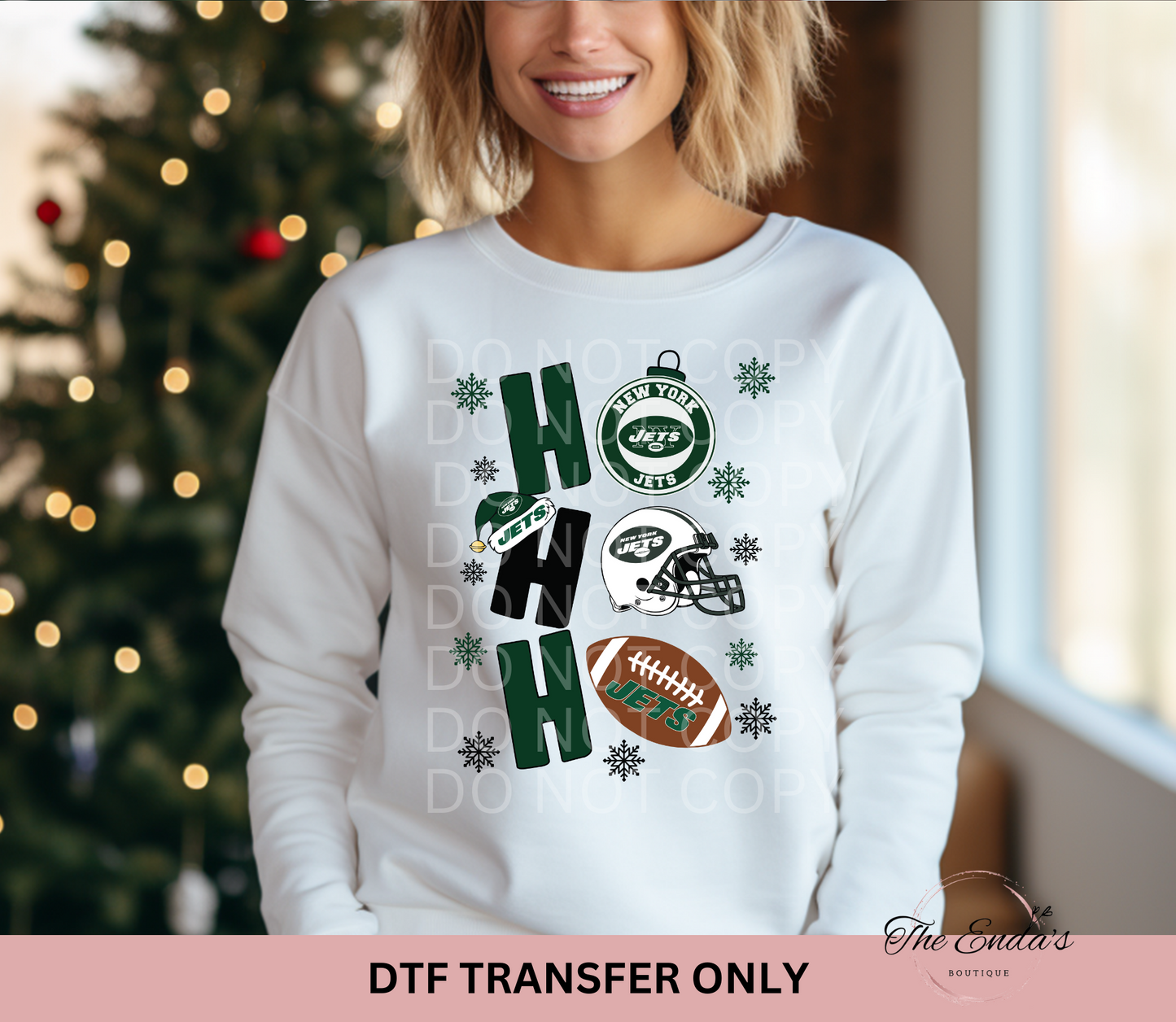 Ho Ho Ho New York Jets DTF Transfer