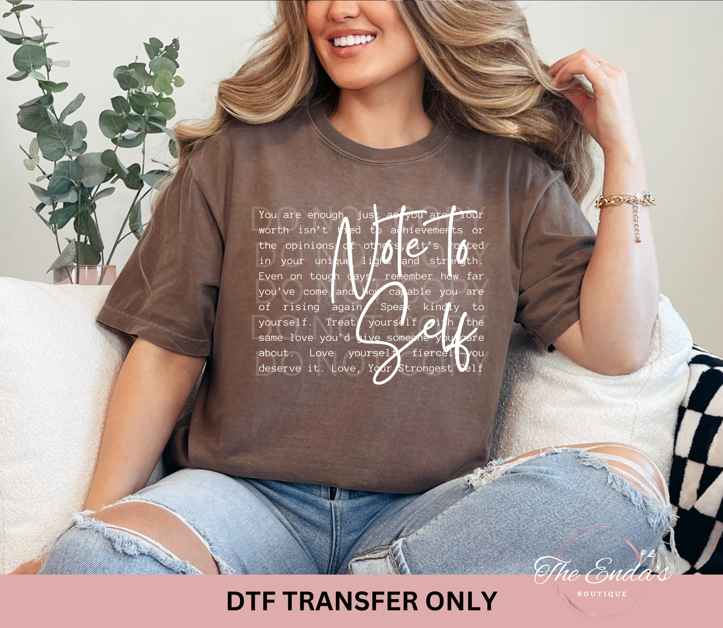 Note To Self DTF Transfer