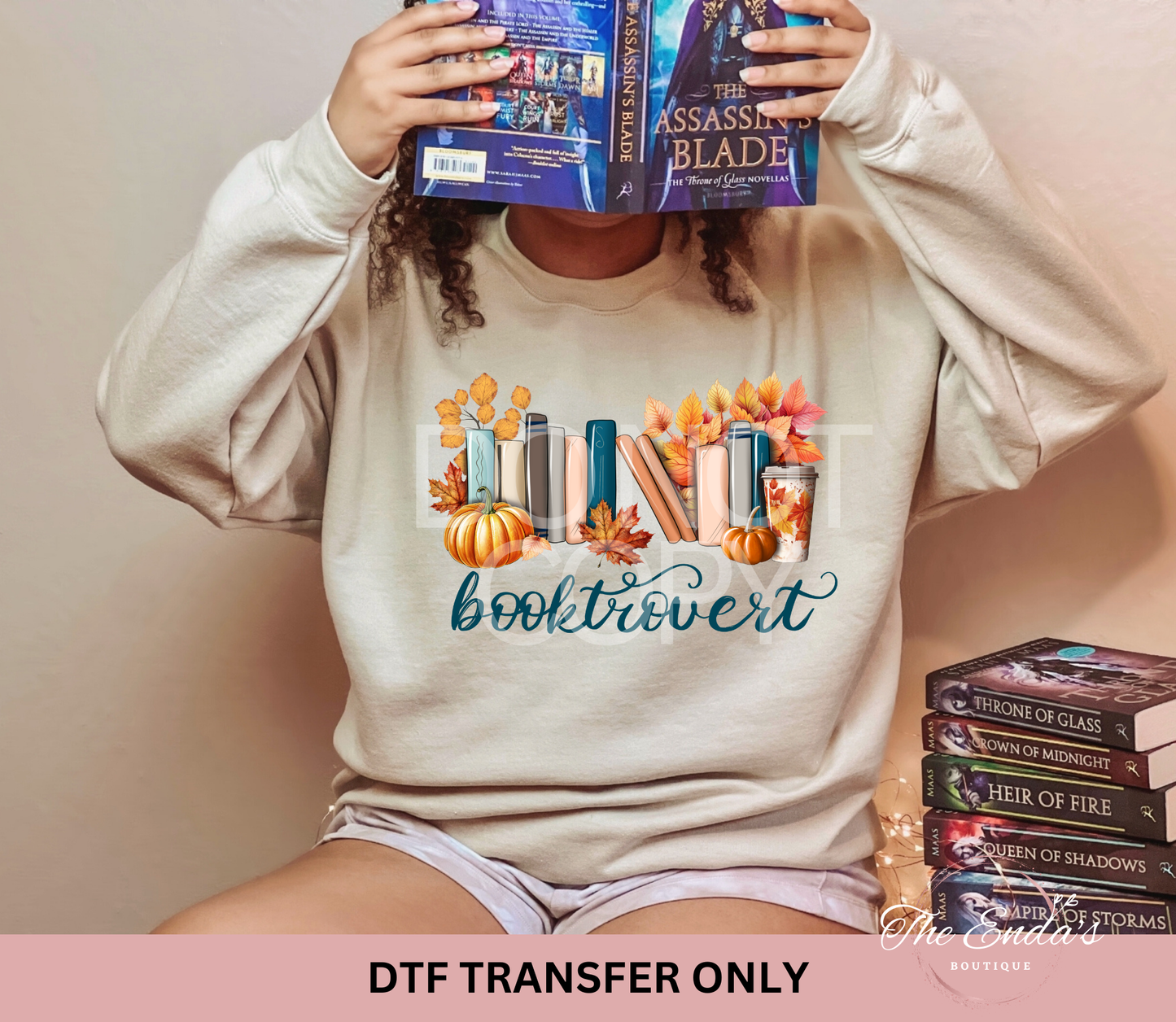 Fall Booktrovert DTF Transfer