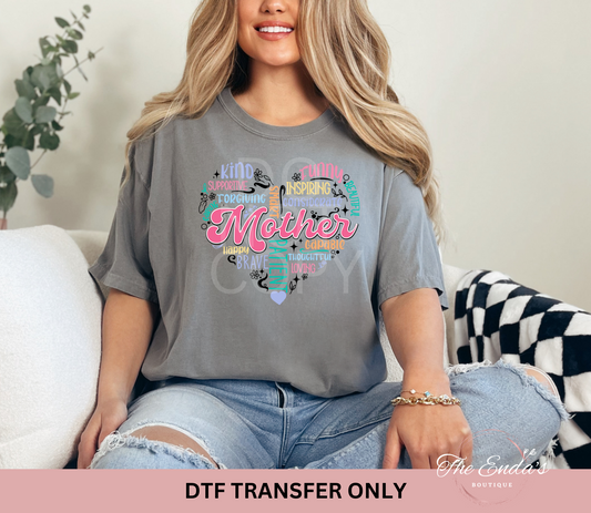 Mother Heart DTF Transfer