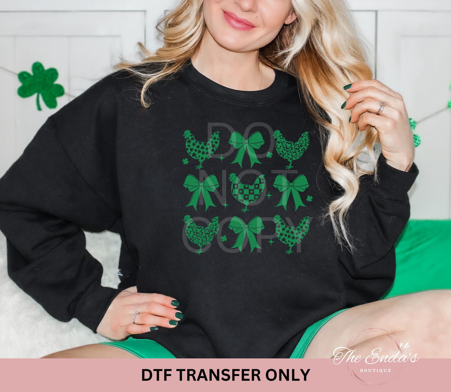 St Patrick's Day Chickens DTF Transfer