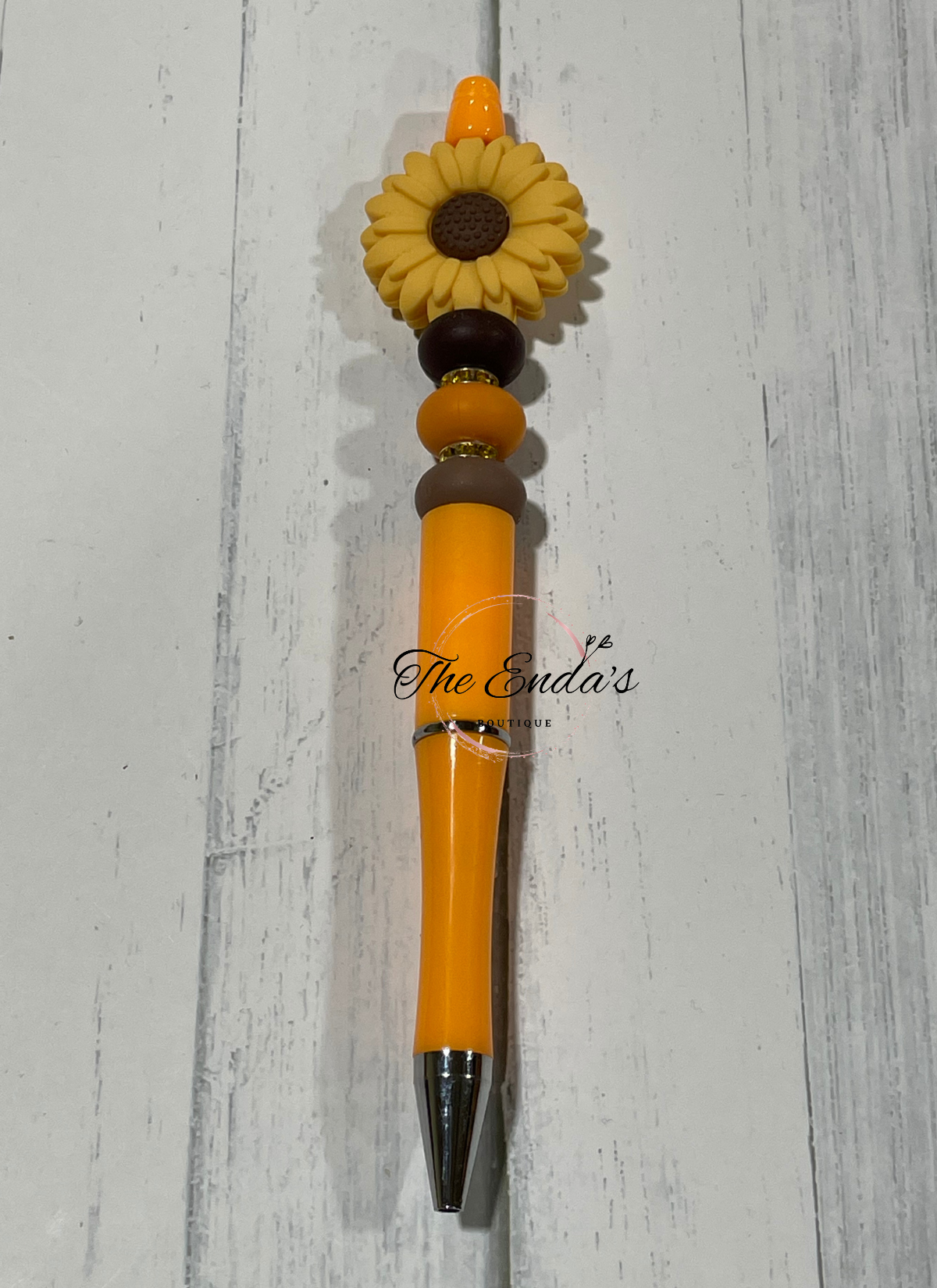 Yellow Flower Beaded Pen