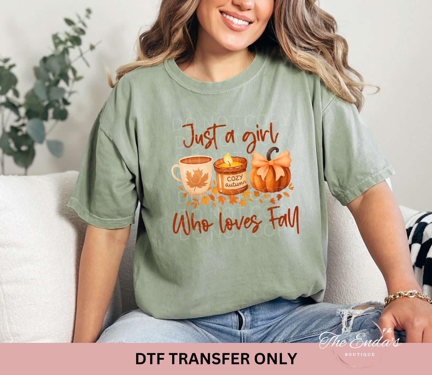 Just A Girl Who Loves Fall DTF Transfer