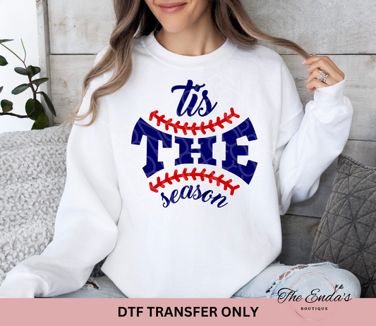 Baseball Tis The Season DTF Transfer