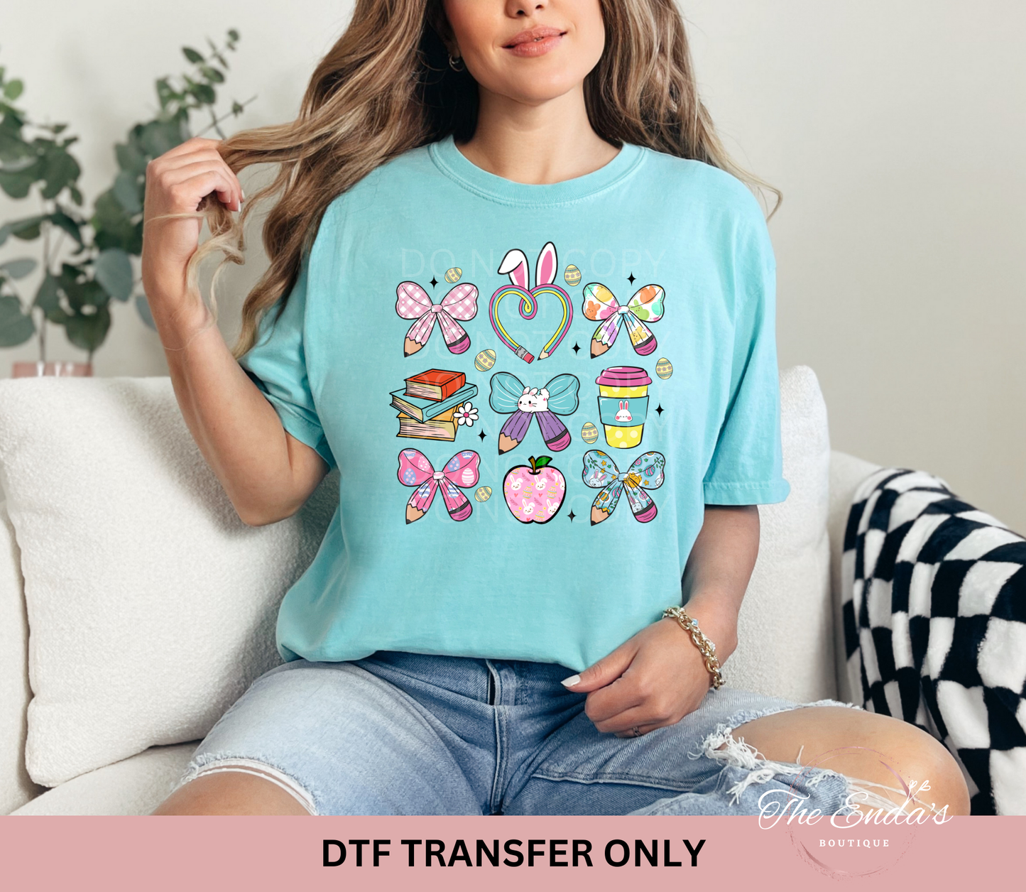 Easter Teacher Coquette DTF Transfer