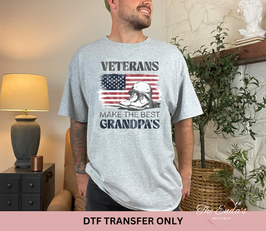 Veterans Make The Best Grandpa's DTF Transfer