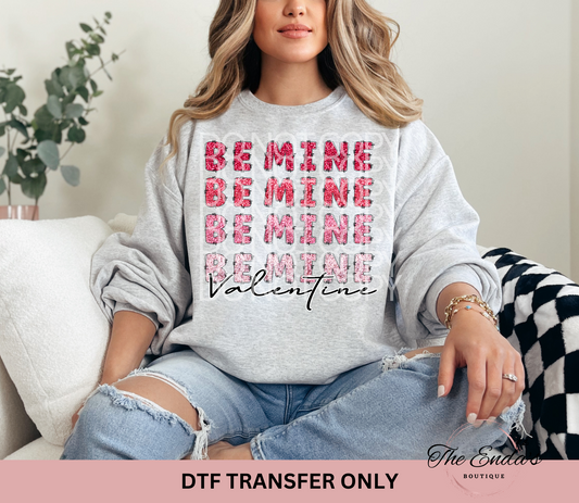 Be Mine Faux Sequin DTF Transfer