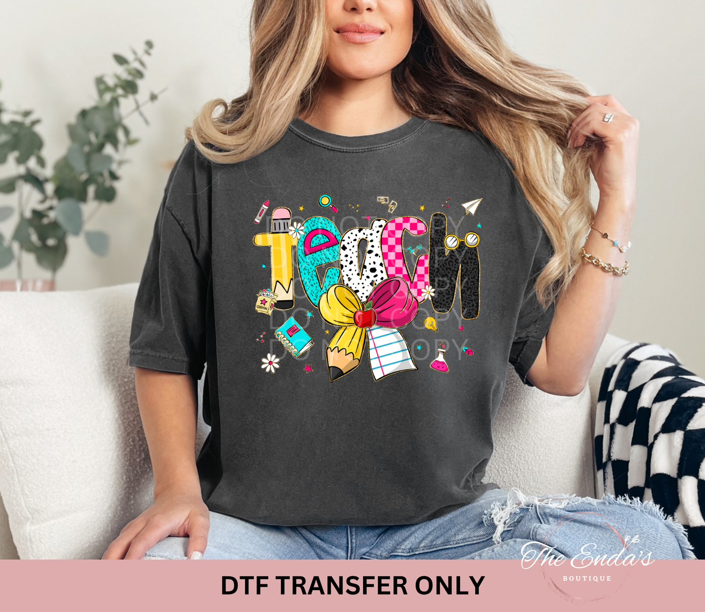 Personalized Teach Bow DTF Transfer