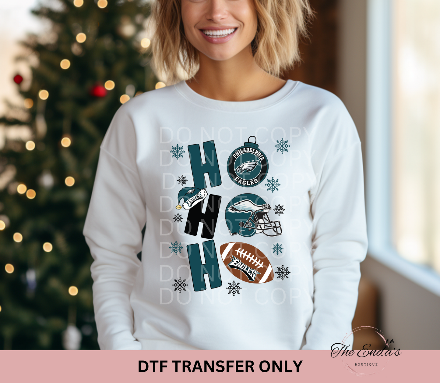 Ho Ho Ho Philadelphia Eagles DTF Transfer