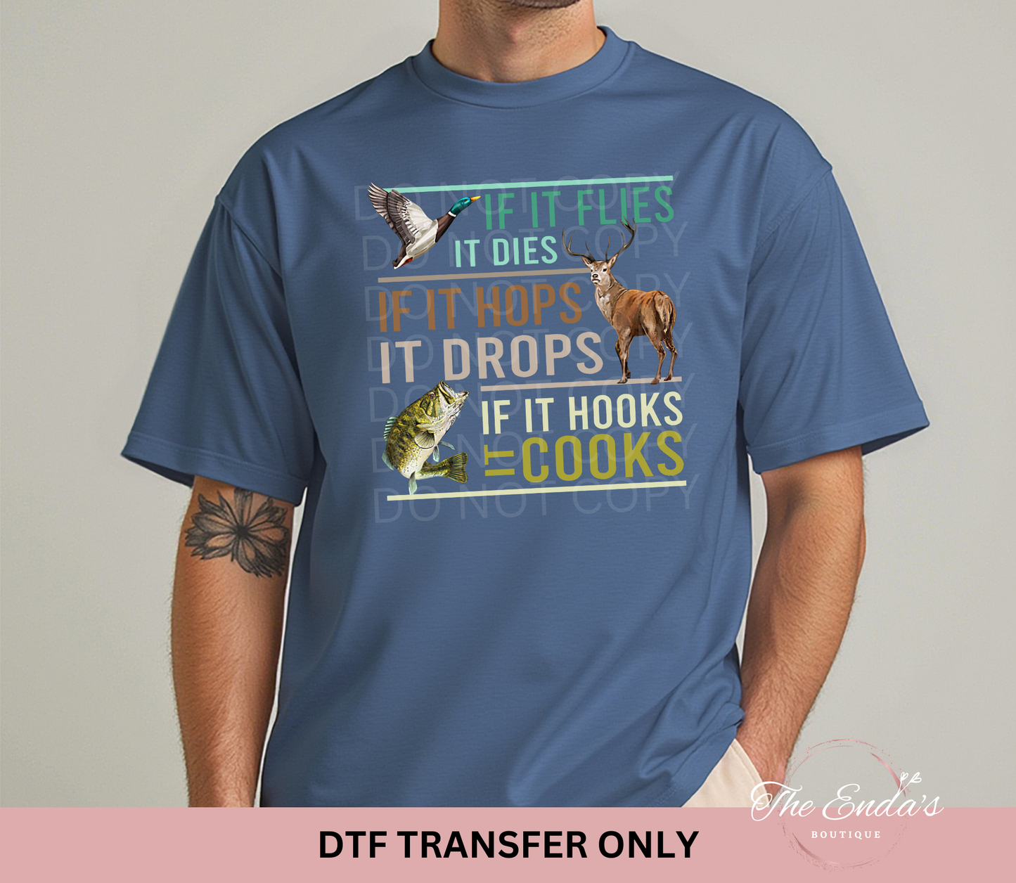 If It Flies If It Hops If It Hooks DTF Transfer