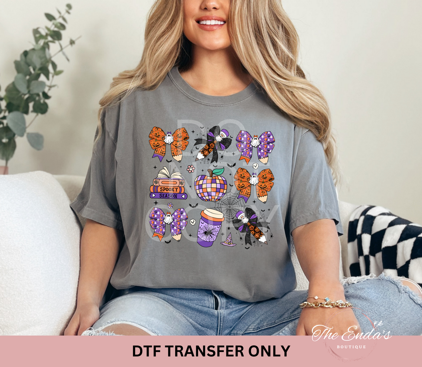 Teacher Halloween Pencil DTF Transfer