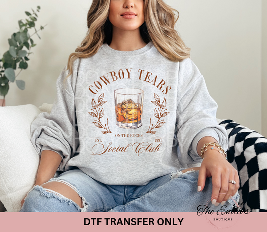 Cowboy Tears DTF Transfer