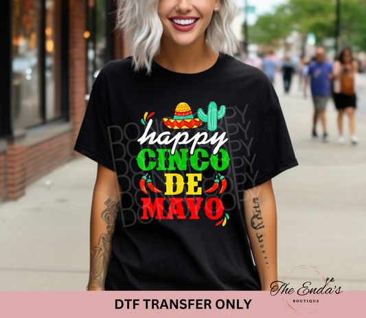 Happy Cinco De Mayo DTF Transfer