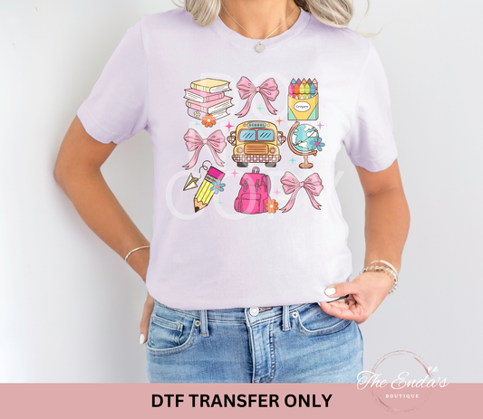 Back To School Coquette DTF Transfer