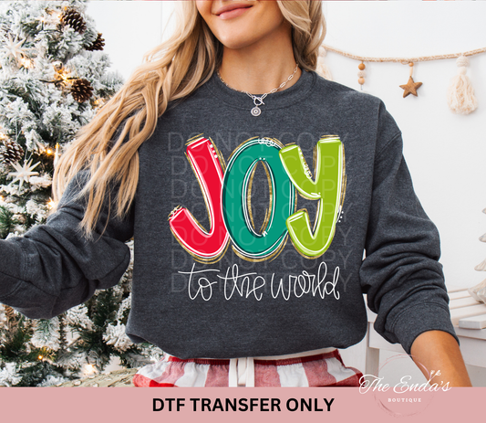 Joy To The World DTF Transfer