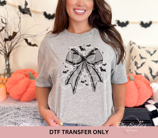 Gothic Bow DTF Transfer