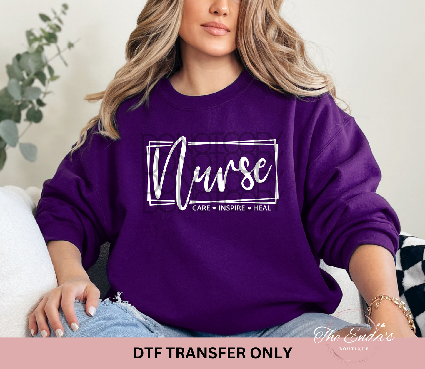 Nurse Care Inspire Heal DTF Transfer