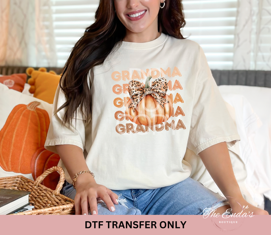 Pumpkin Grandma DTF Transfer