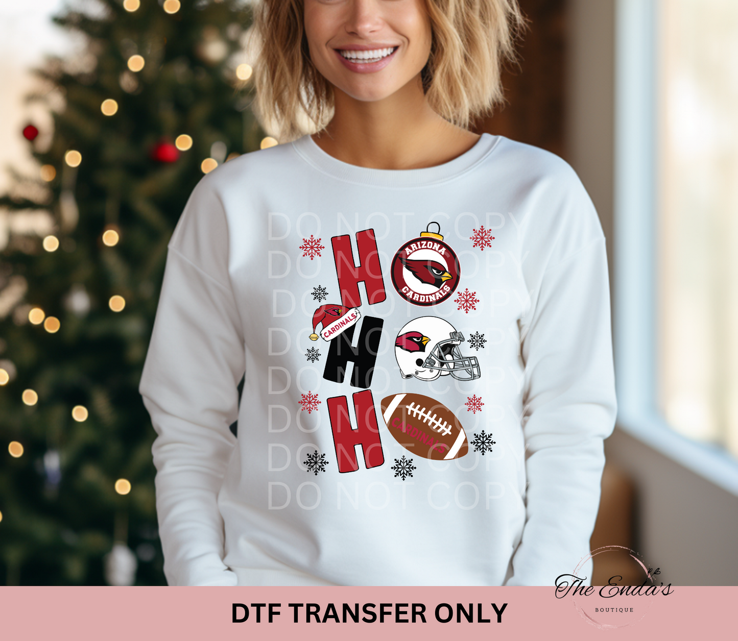 Ho Ho Ho Arizona Cardinals DTF Transfer