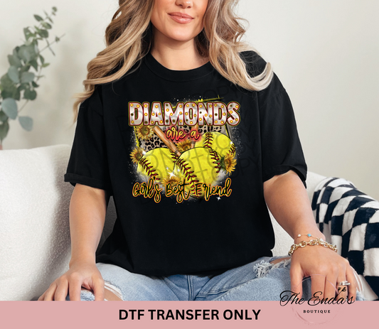 Diamonds Are A Girl's Best Friend DTF Transfer