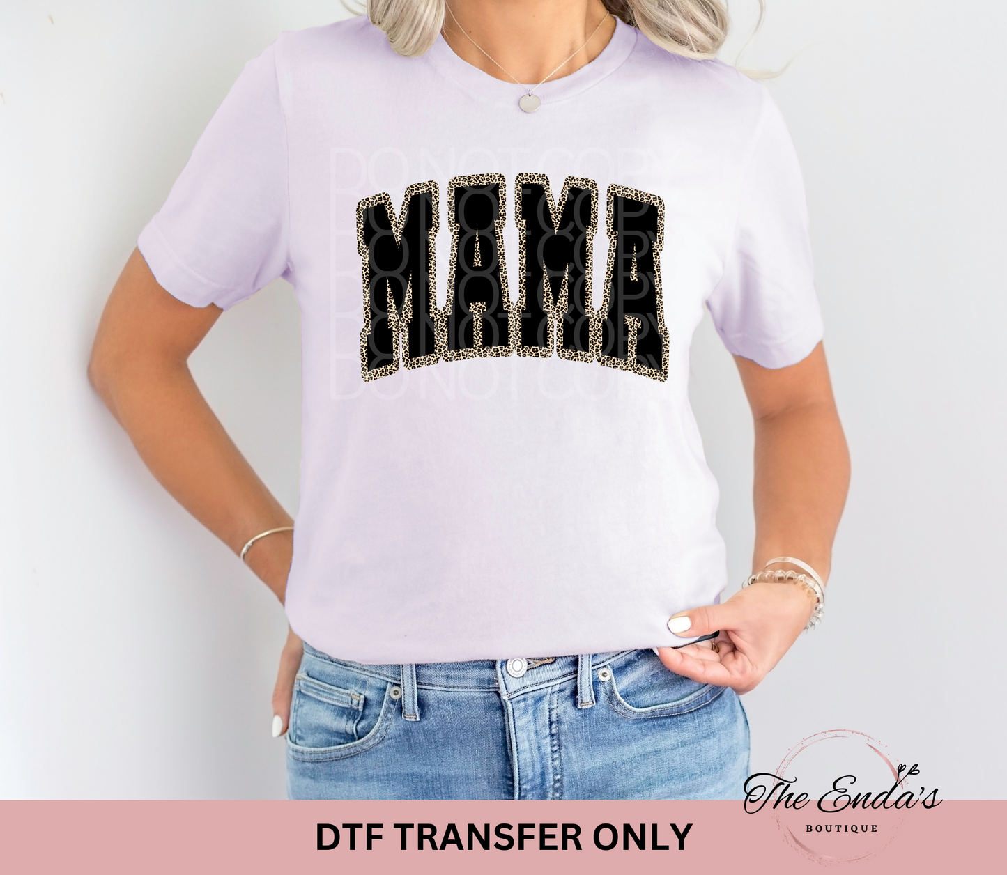 Black Cheetah Mama DTF Transfer