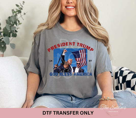 God Bless America DTF Transfer