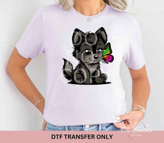 Dog Butterfly DTF Transfer