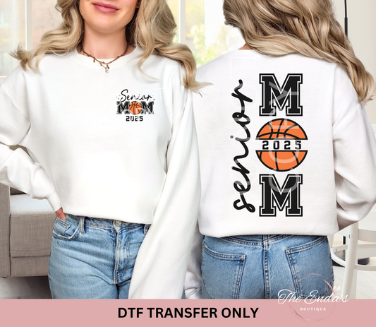 Basketball Senior Mom (FRONT/BACK SET) DTF Transfer