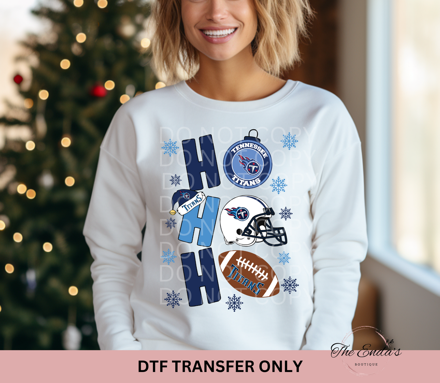 Ho Ho Ho Tennessee Titans DTF Transfer