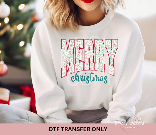 Merry Christmas DTF Transfer