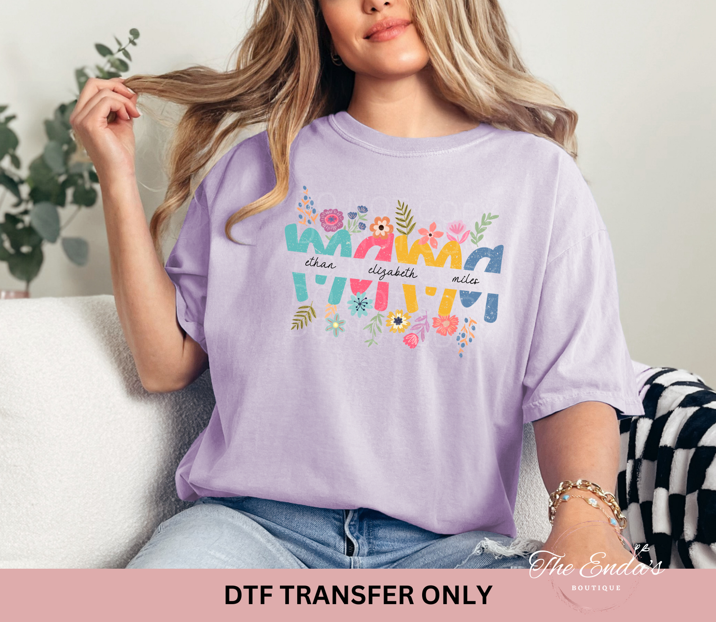 Personalized Floral DTF Transfer