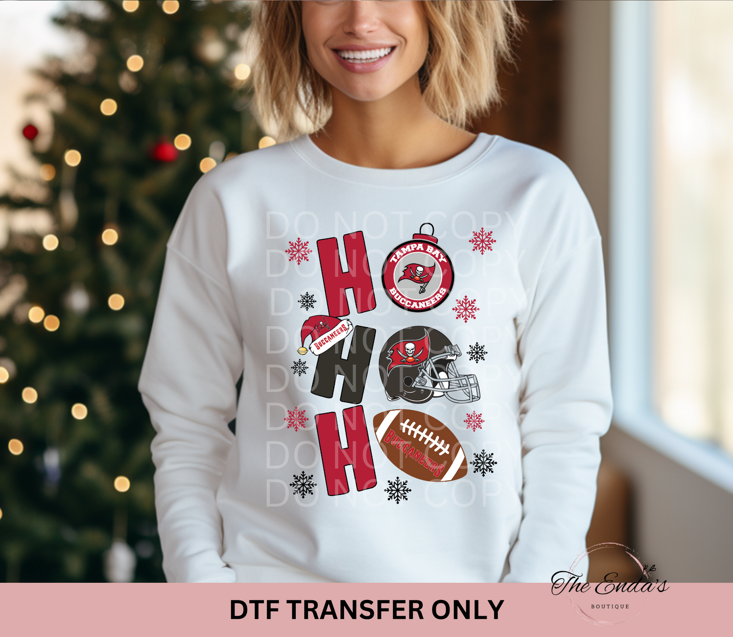 Ho Ho Ho Tampa Bay Buccaneers DTF Transfer